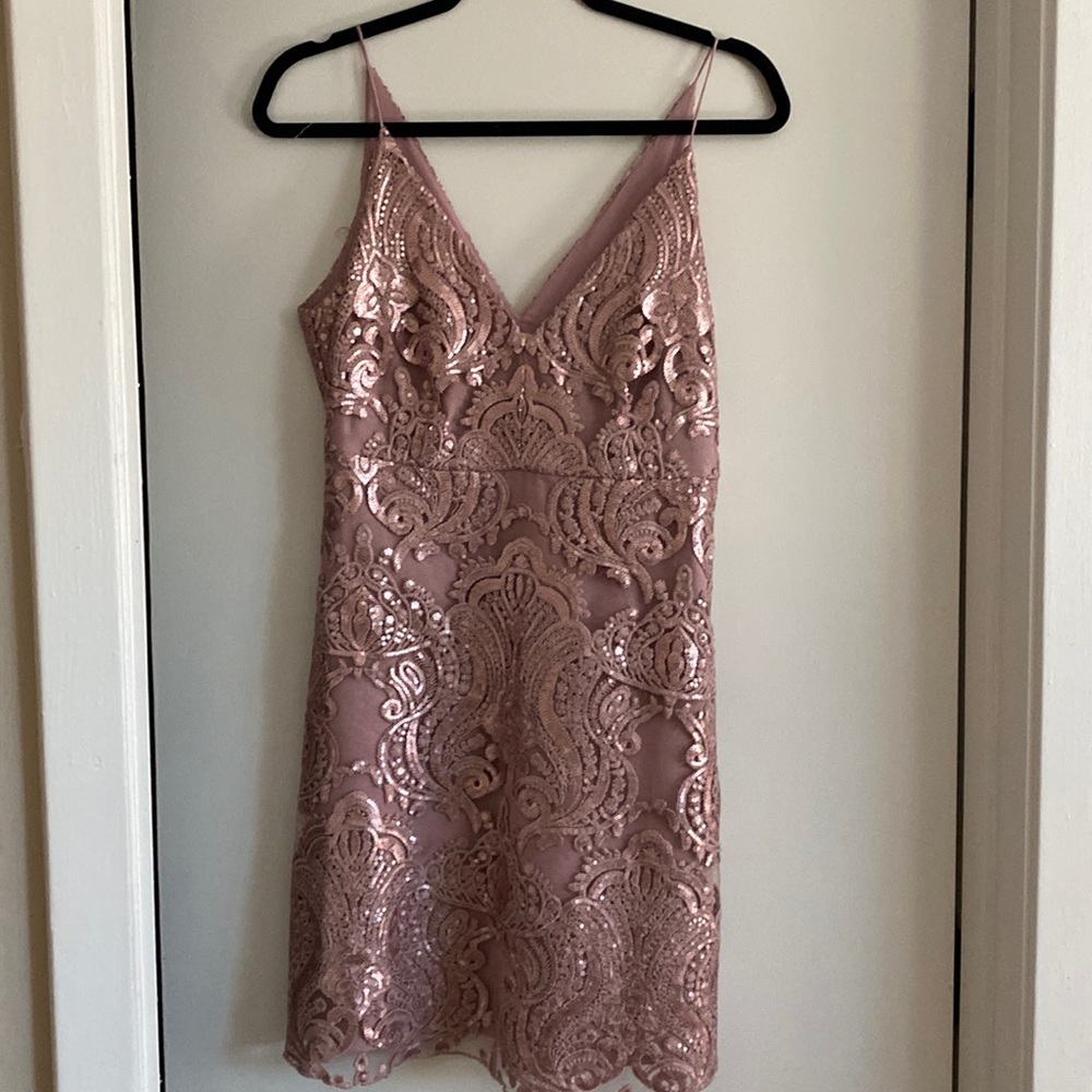 Pink sequin dress